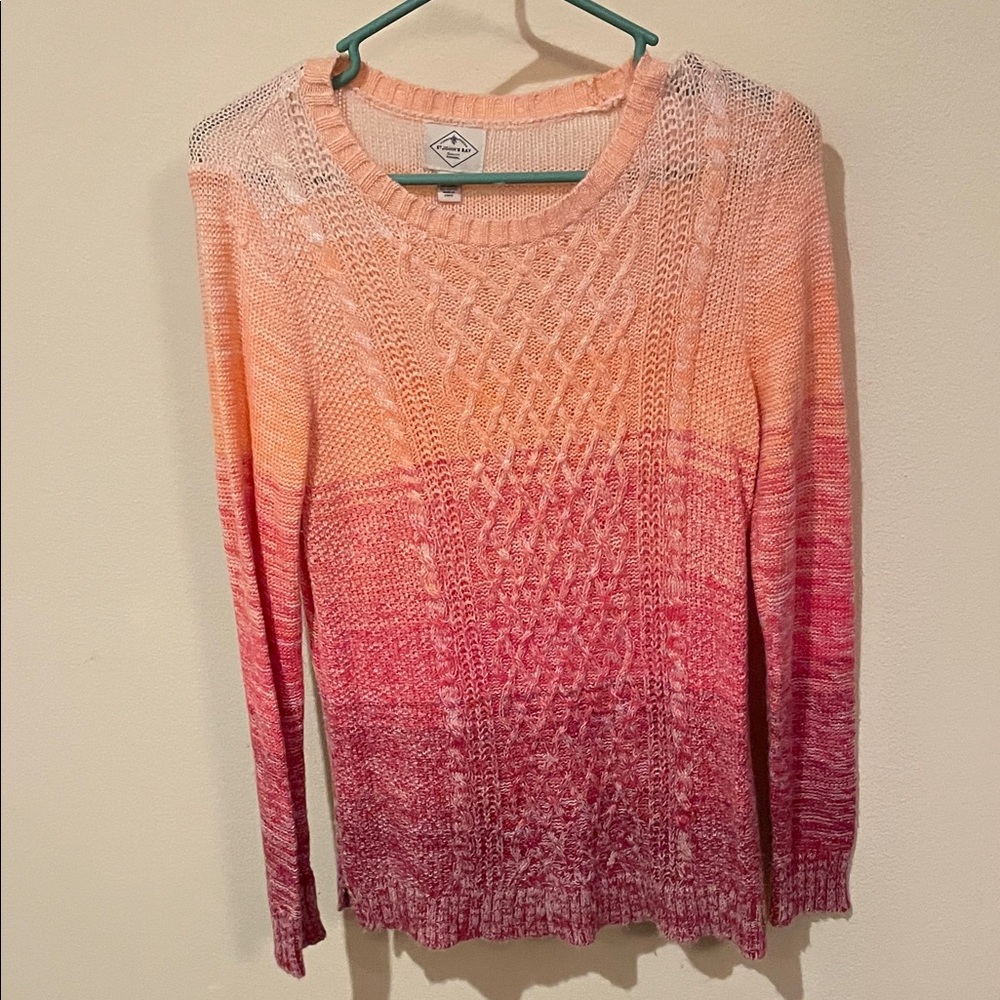 St. John's Bay Gradient Sweater in Pink and Orange